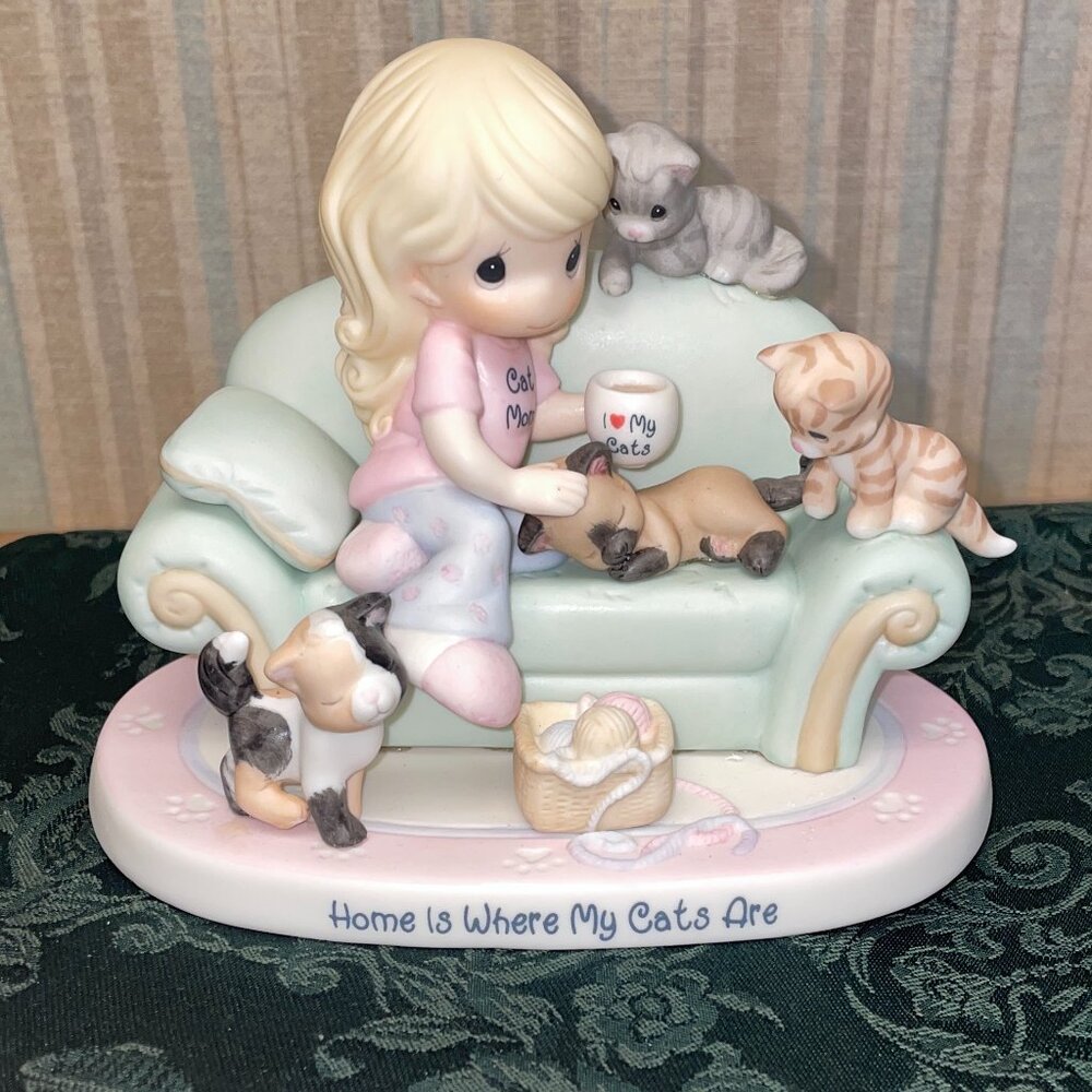 Precious Moments "Home Is Where My Cats Are" Figurine